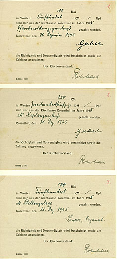 Kirchenkassenbelege