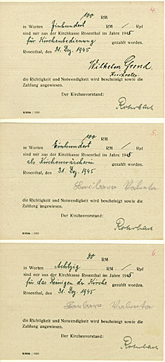 Kirchenkassenbelege