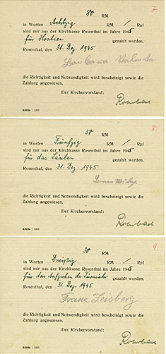 Kirchenkassenbelege