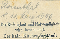 Kassenabrechnung 1945