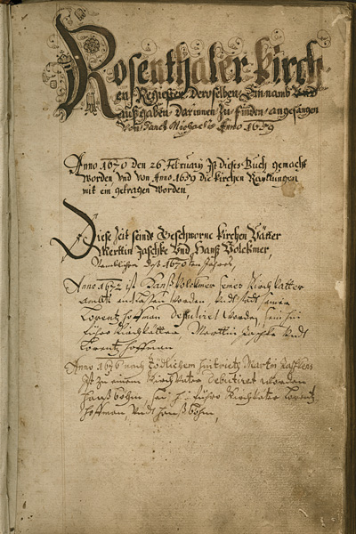 Kirchenrechnungsbuch 1659