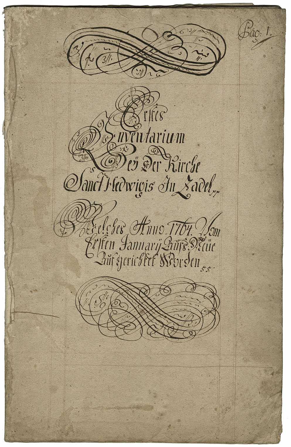 Zadel-Inventarium 1764 Titel
