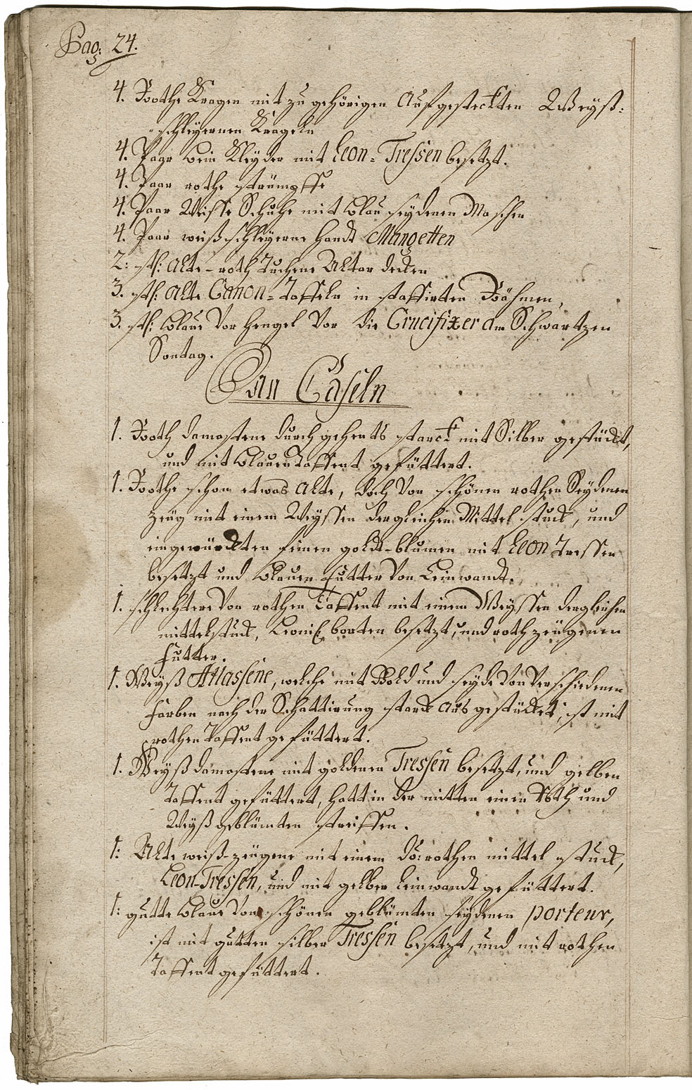 Zadel-Inventarium 1764 Seite 24