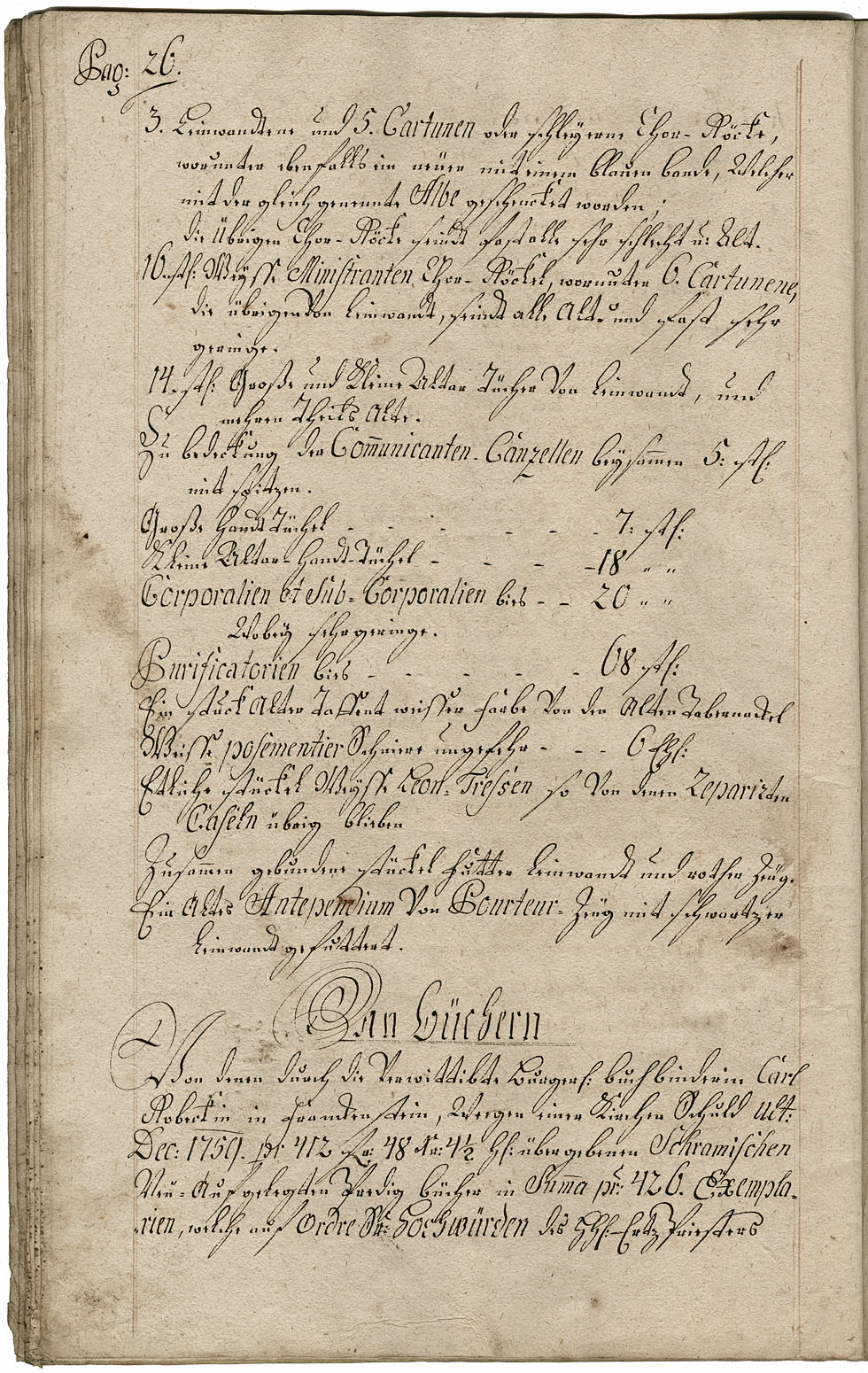Zadel-Inventarium 1764 Seite 26
