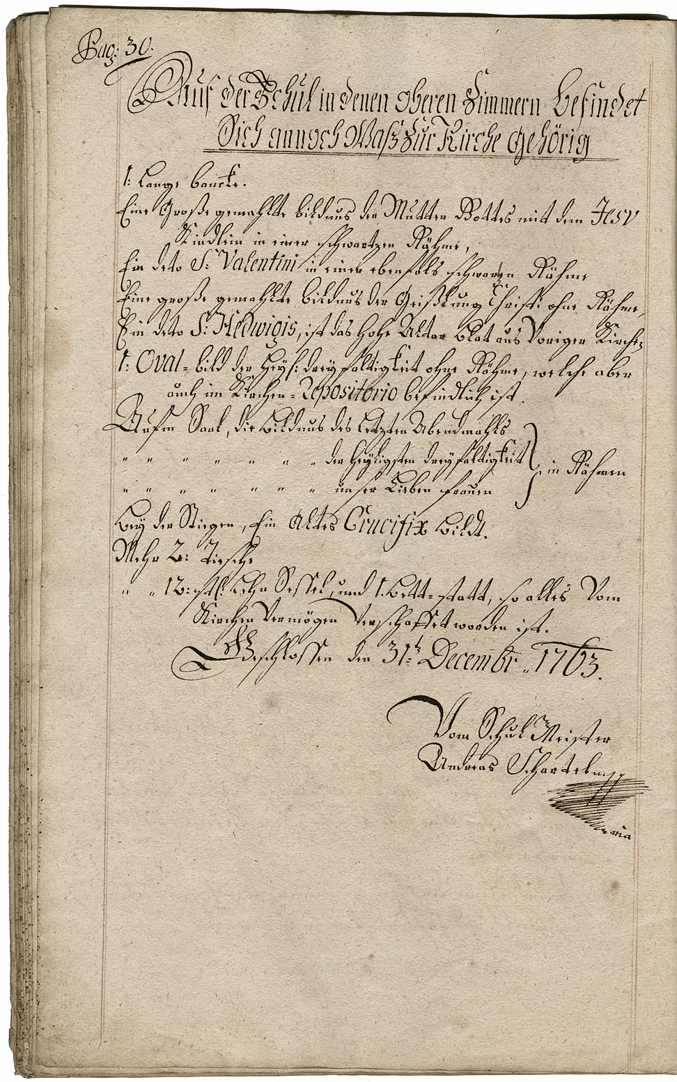 Zadel-Inventarium 1764 Seite 30