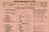 Unterkünfte 1939