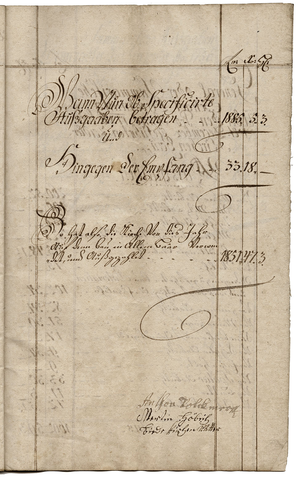 Zadel-Kirchenbaurechnungsbuch 1756 Seite 19