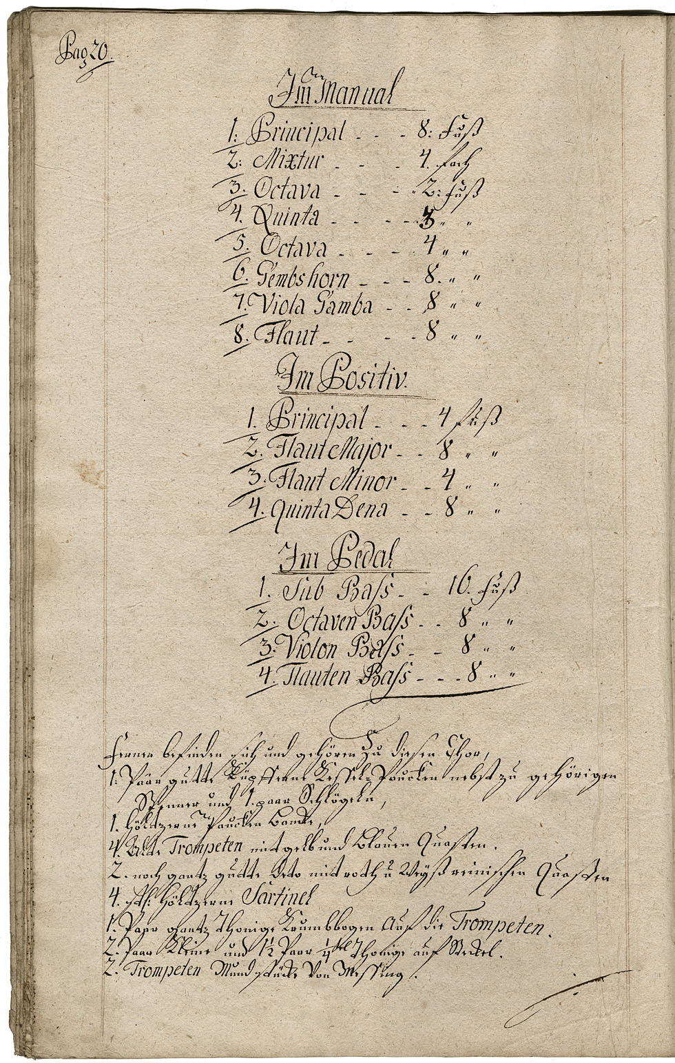 Zadel-Inventarium 1764 Seite 20