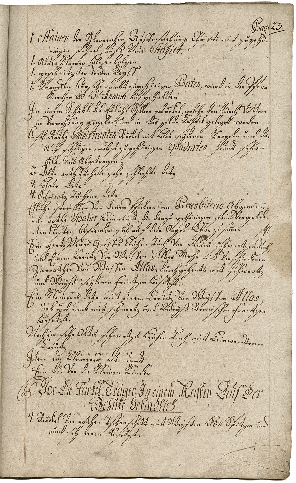 Zadel-Inventarium 1764 Seite 23